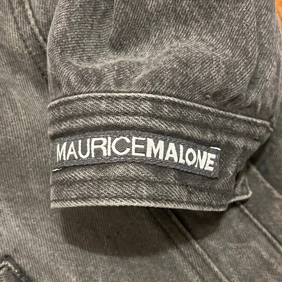 Vintage Mojeans by Maurice Malone Denim Jacket Men‎ Large Gray Wash Embroidered - Picture 5 of 6